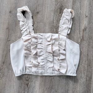 Listicle Ruffle Crop Top